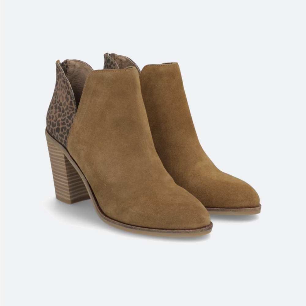 DV8 Shai Mixed Material Heeled Bootie